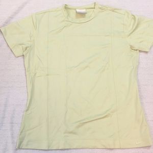 Nike Golf Dri-fit yellow short sleeve crewneck top